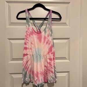 Urban Outfitters Romper Tie Dye Shorts Beach Swim Cover Up Multicolor Top Summer